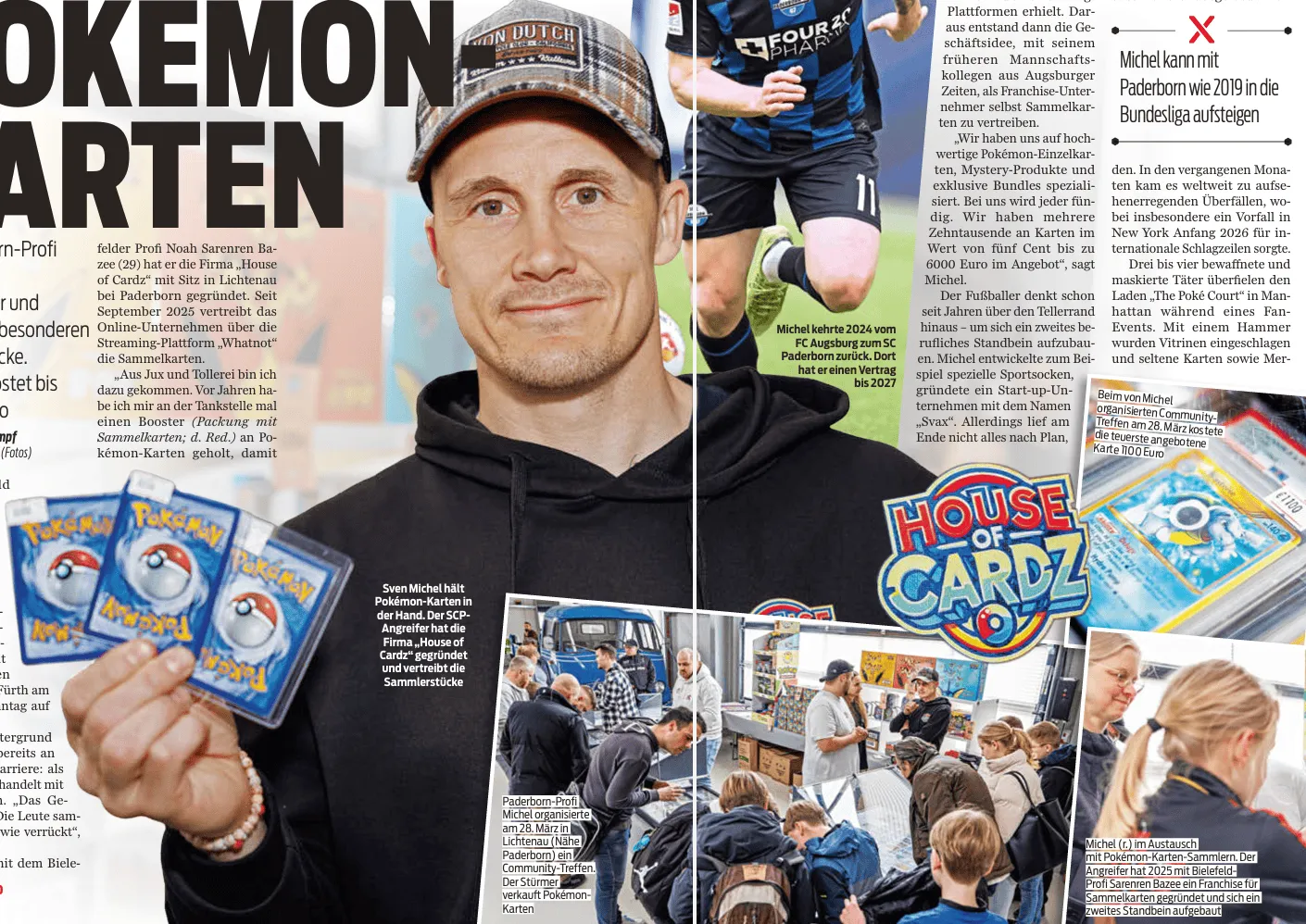PG电子-帕德博恩前锋米歇尔开创副业，和同僚在经营宝可梦卡牌买卖